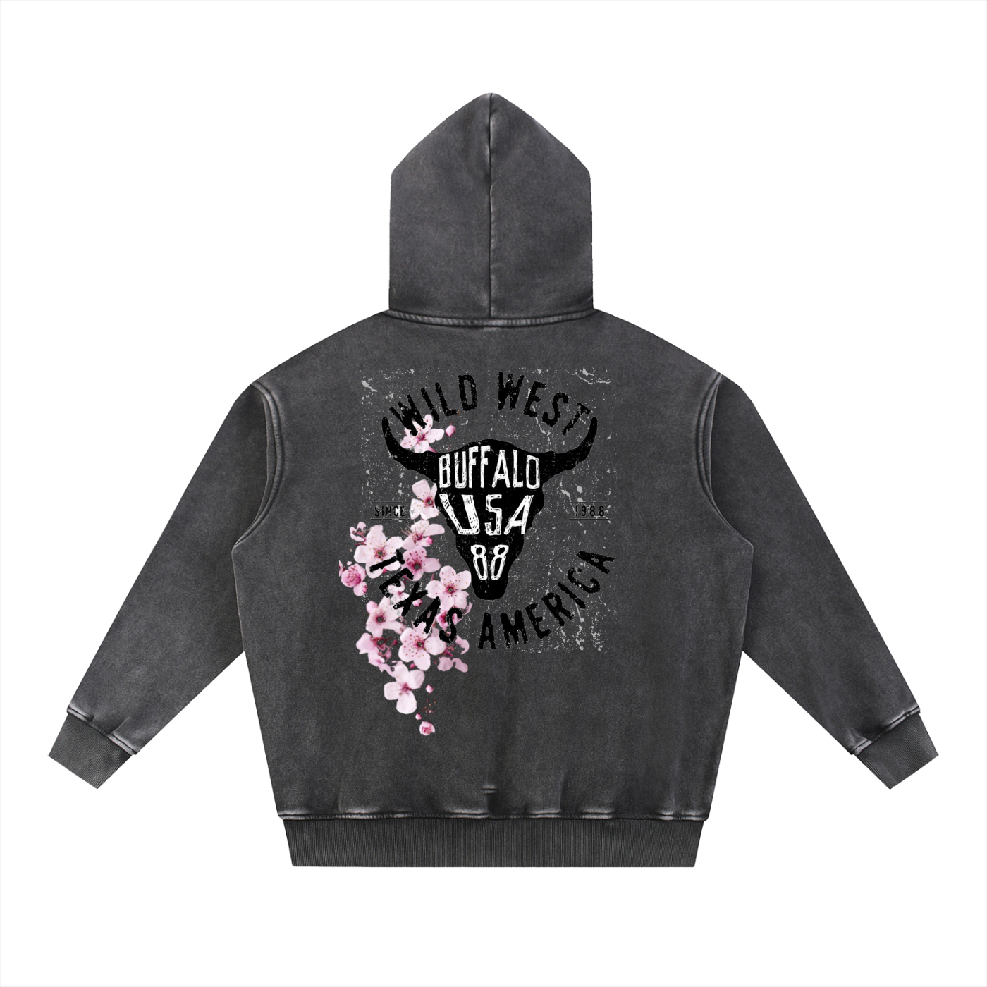 Snow Wash Fleece Oversize Hoodie