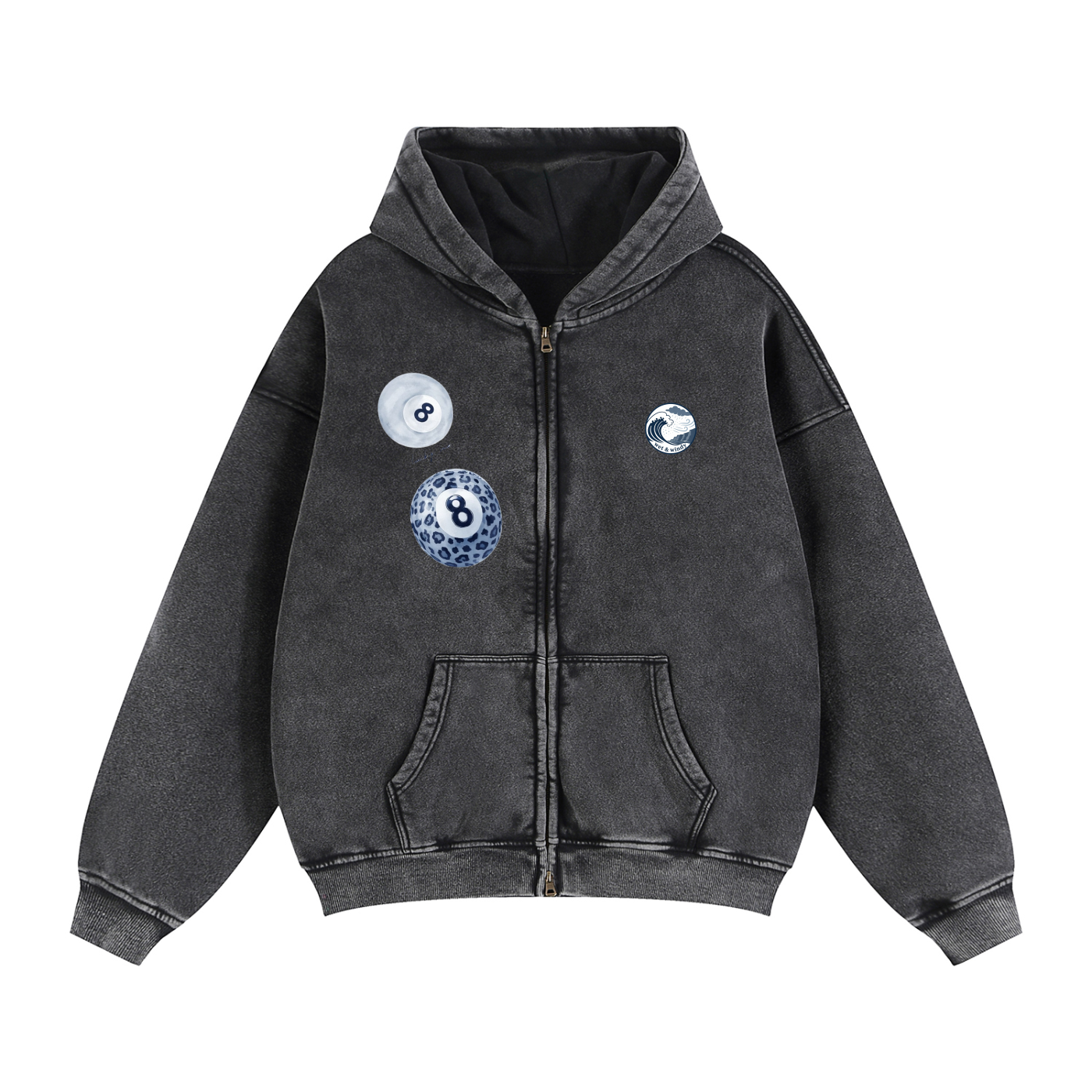 Zip-Through Boxy Fleece Hoodie
