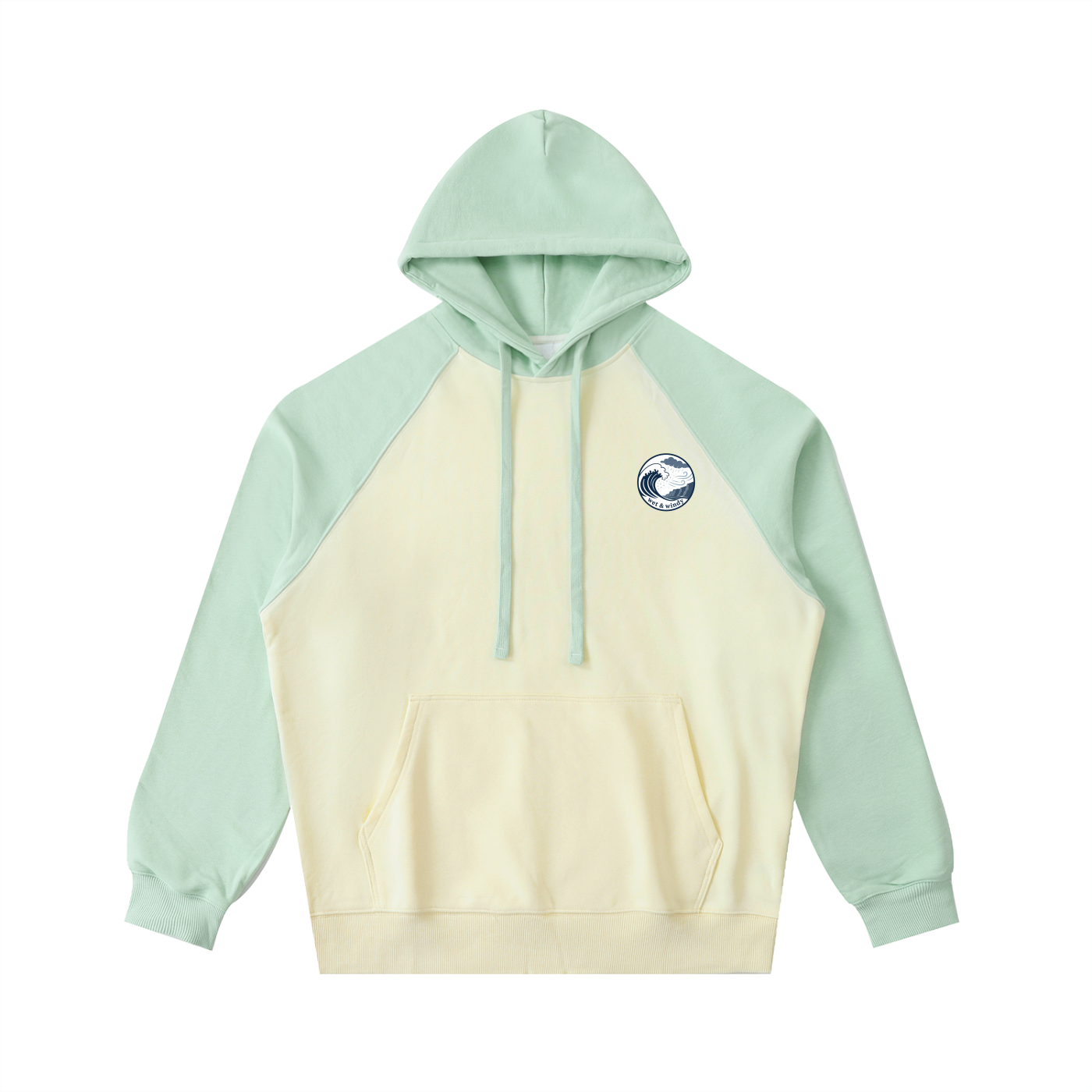 Color-Block Raglan Sleeve Hoodie