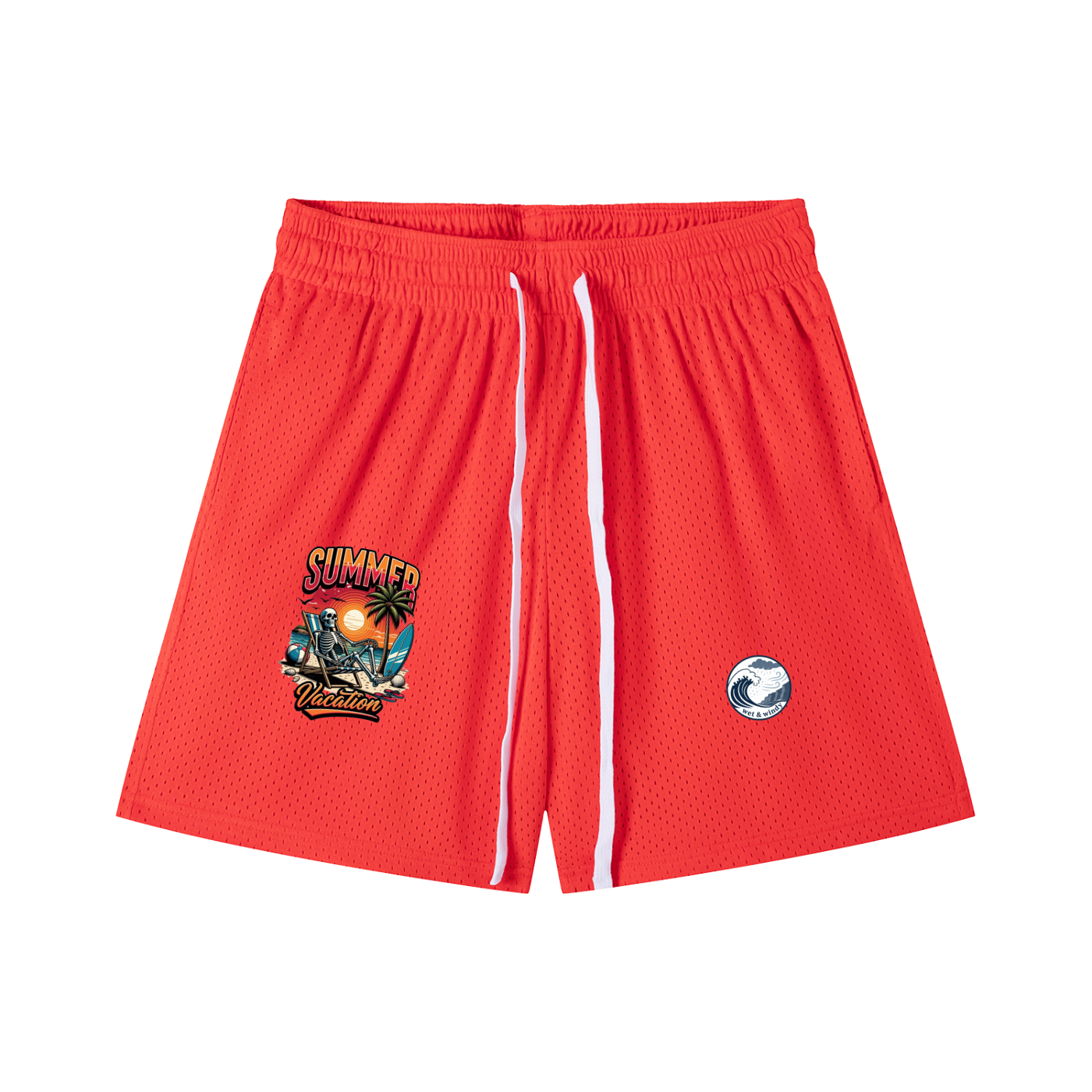 Mesh Drawstring Shorts