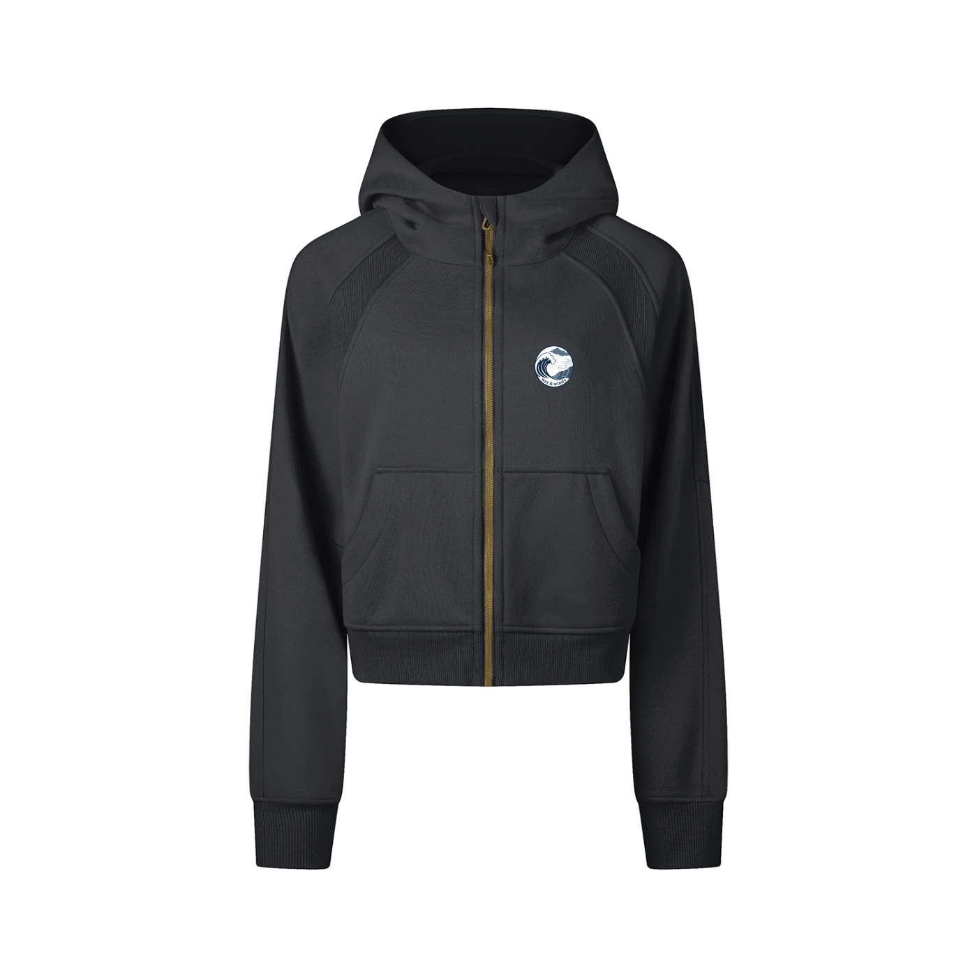 Cropped Zip-Through Hoodie