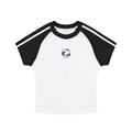 Contrast Stripes Bodycon Raglan  Sleeve T-Shirt