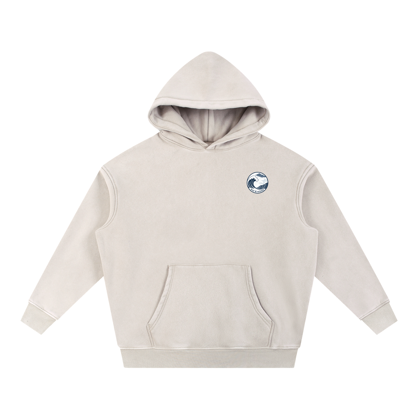 Snow Wash Fleece Oversize Hoodie