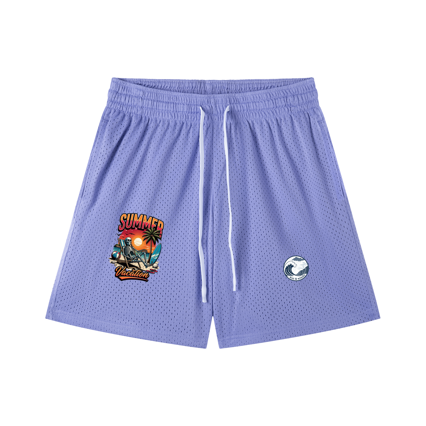 Mesh Drawstring Shorts