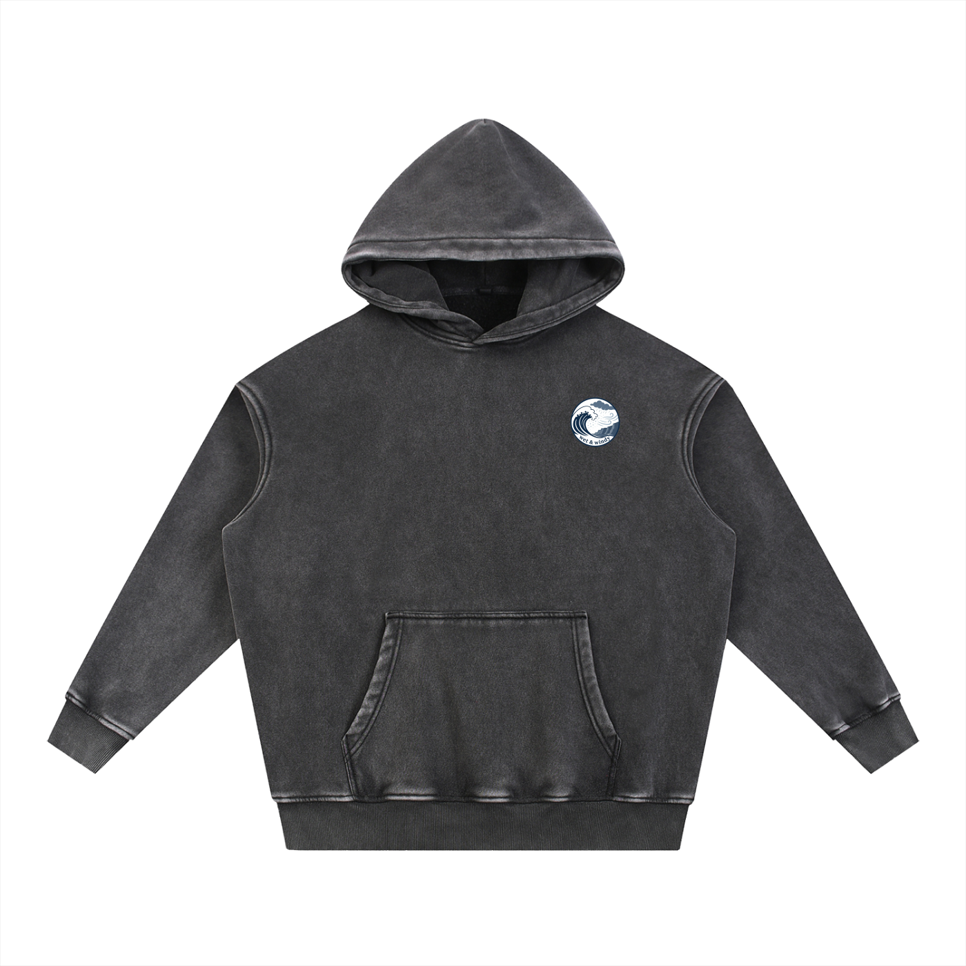 Snow Wash Fleece Oversize Hoodie