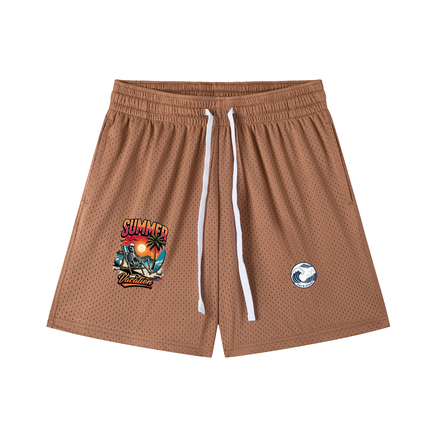Mesh Drawstring Shorts