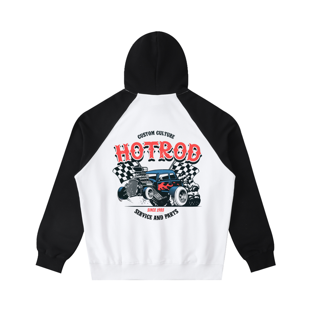 Color-Block Raglan Sleeve Hoodie
