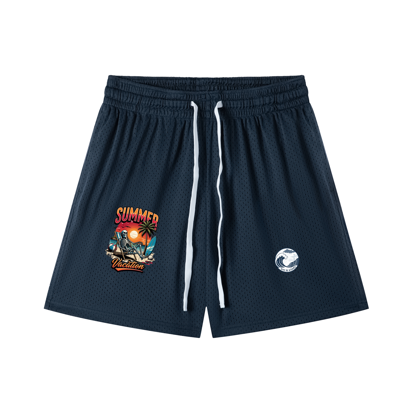 Mesh Drawstring Shorts