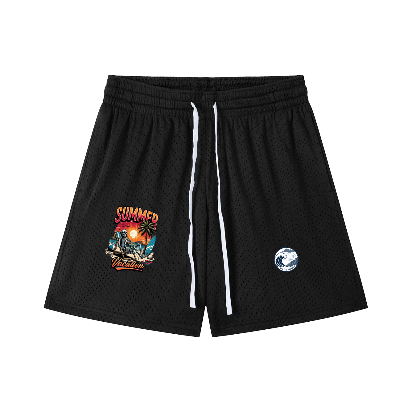 Mesh Drawstring Shorts