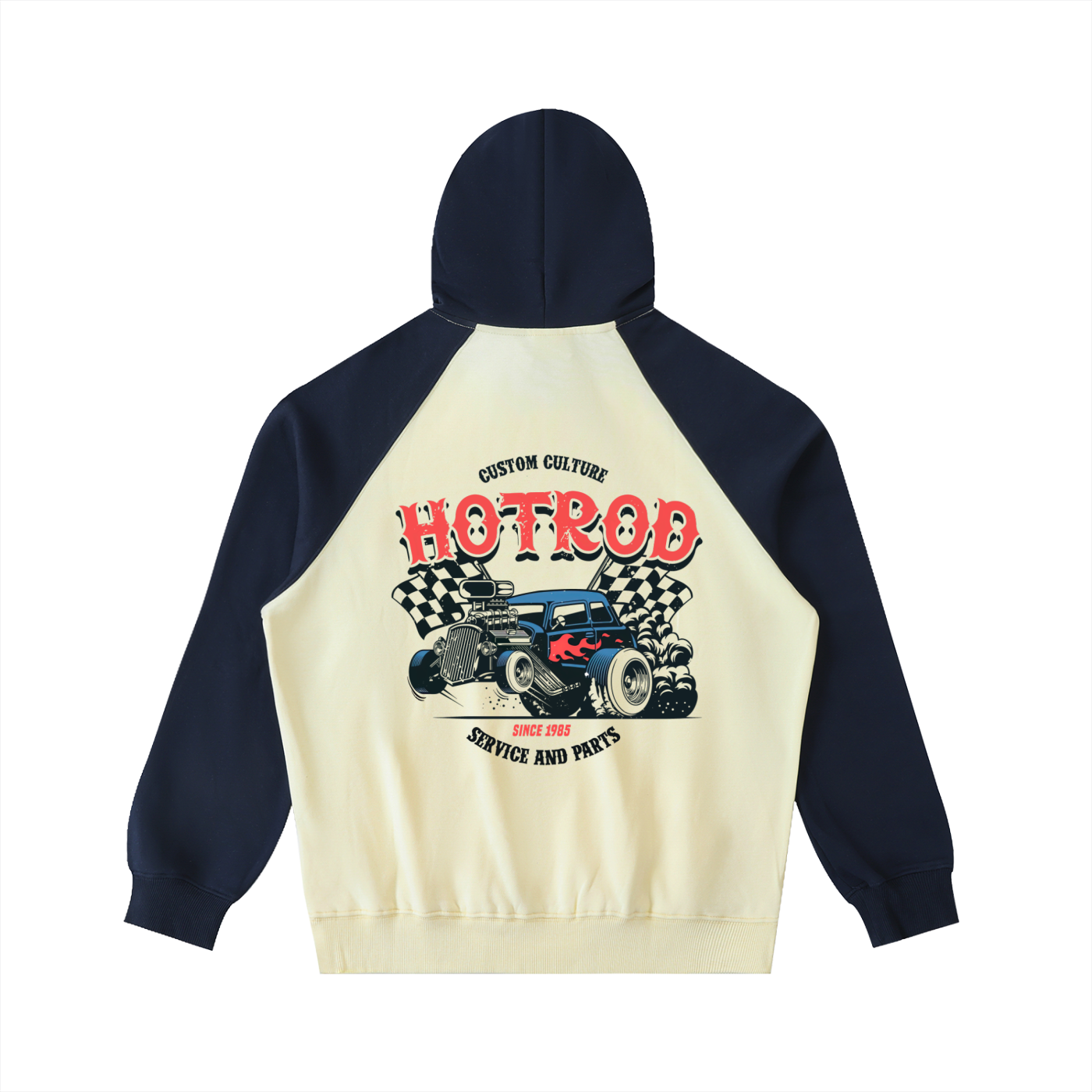 Color-Block Raglan Sleeve Hoodie