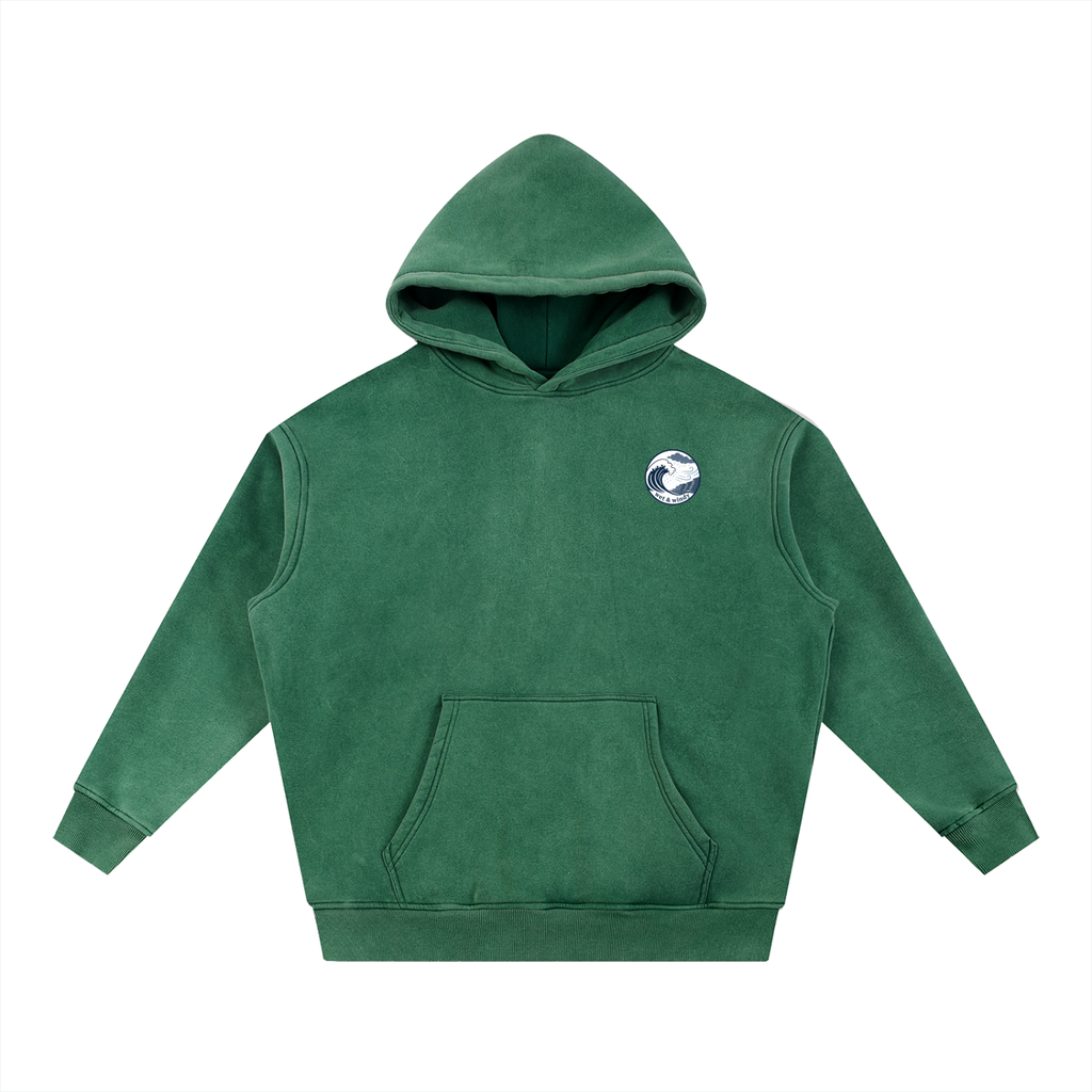 Snow Wash Fleece Oversize Hoodie