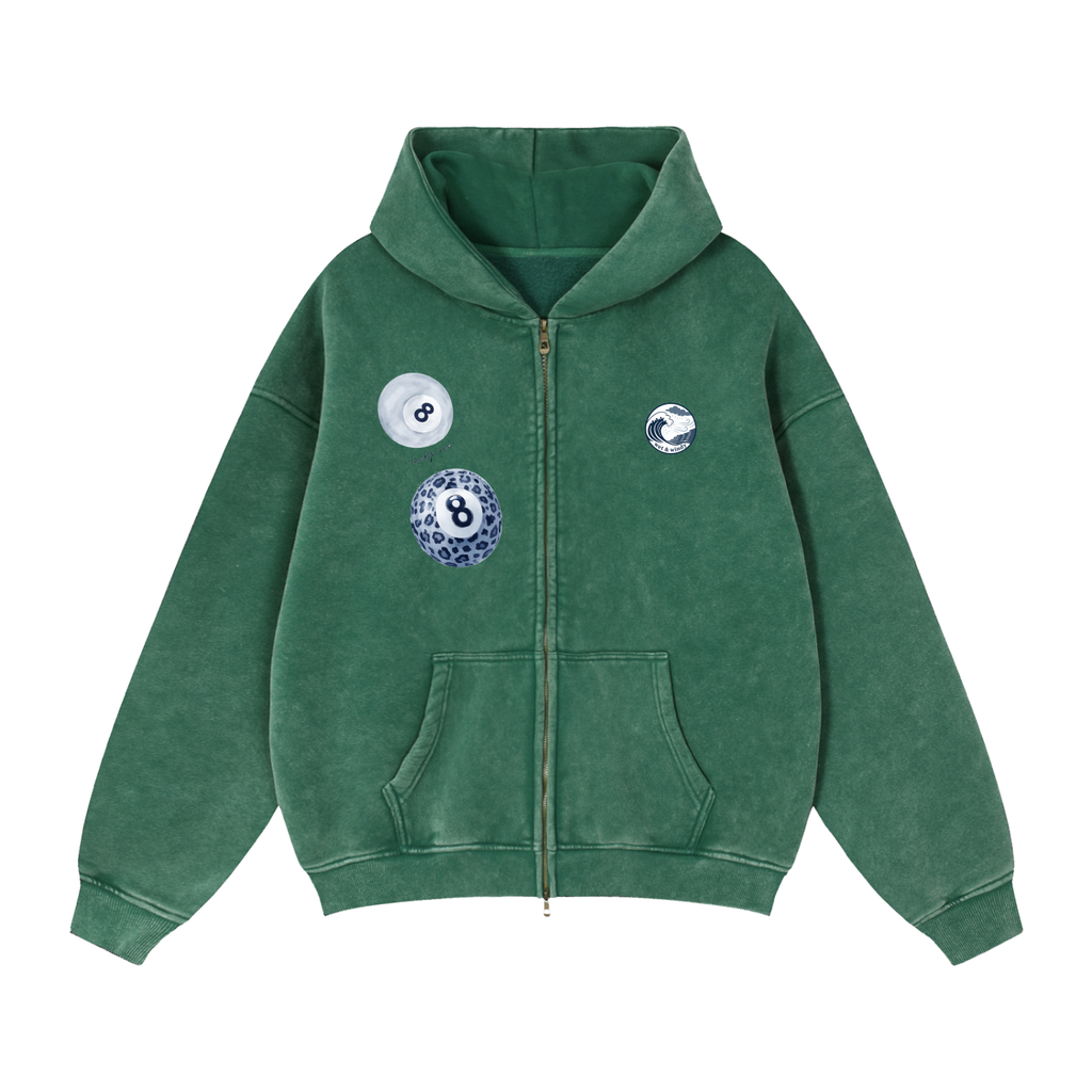 Zip-Through Boxy Fleece Hoodie