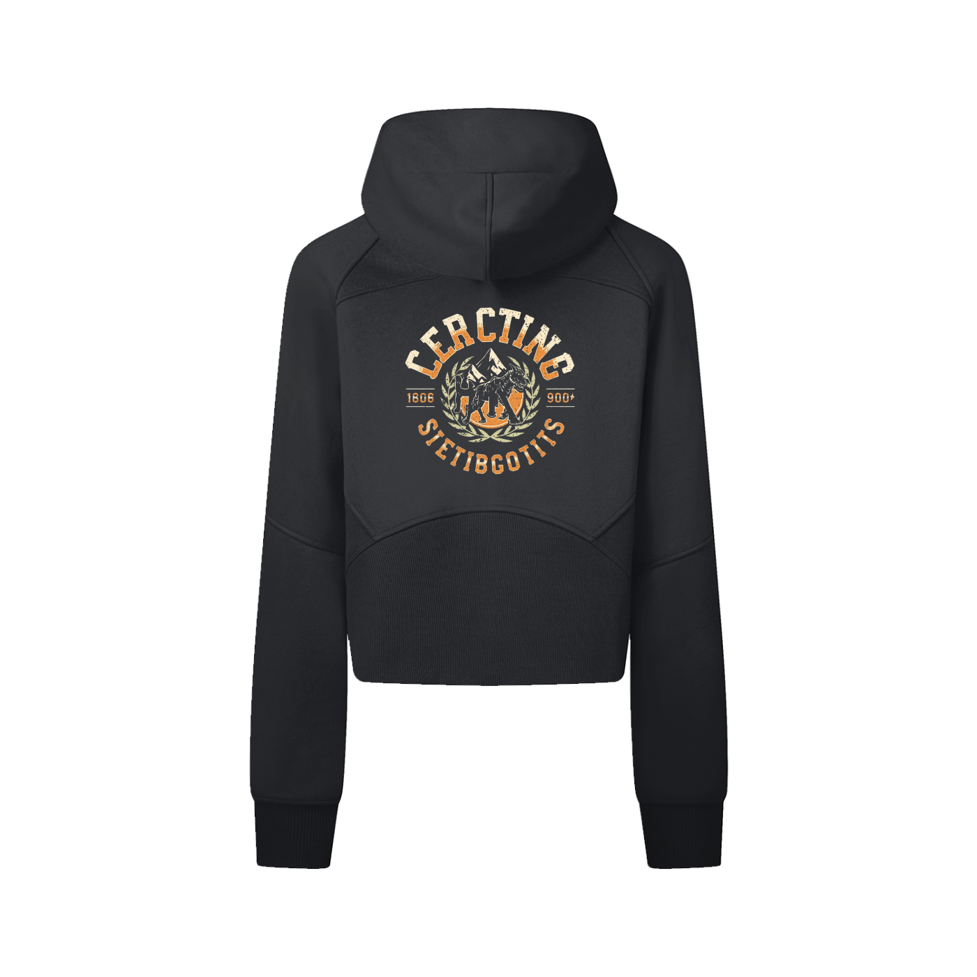 Cropped Zip-Through Hoodie