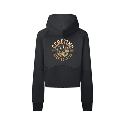 Cropped Zip-Through Hoodie