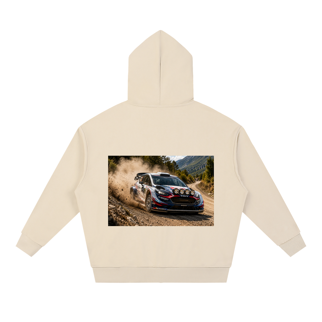 Unisex Loose Solid Full Zip Hoodie