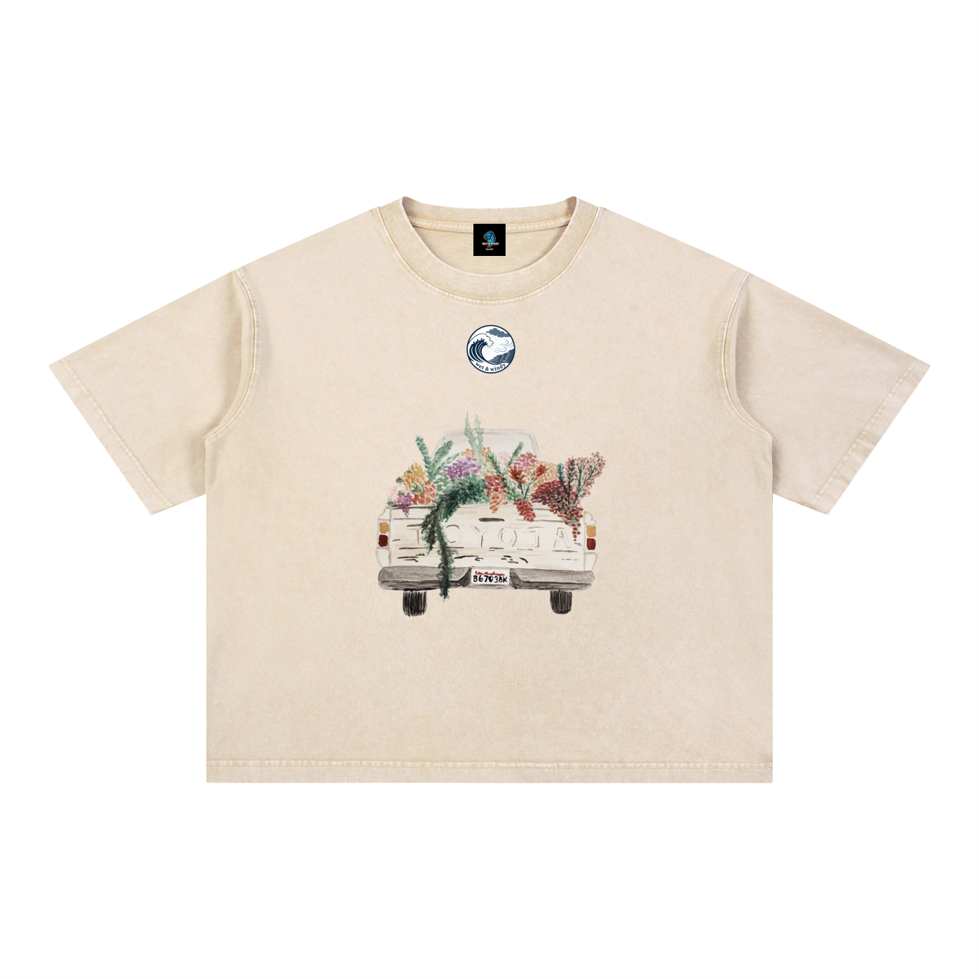 Mineral Wash Boxy Cotton T-Shirt