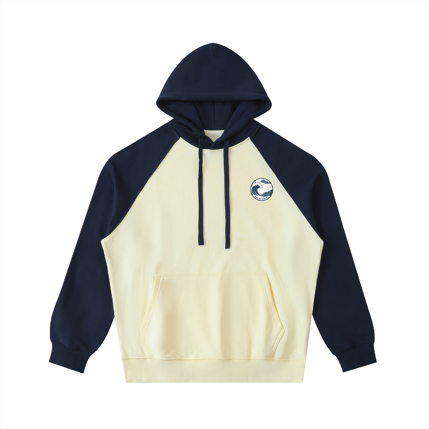 Color-Block Raglan Sleeve Hoodie