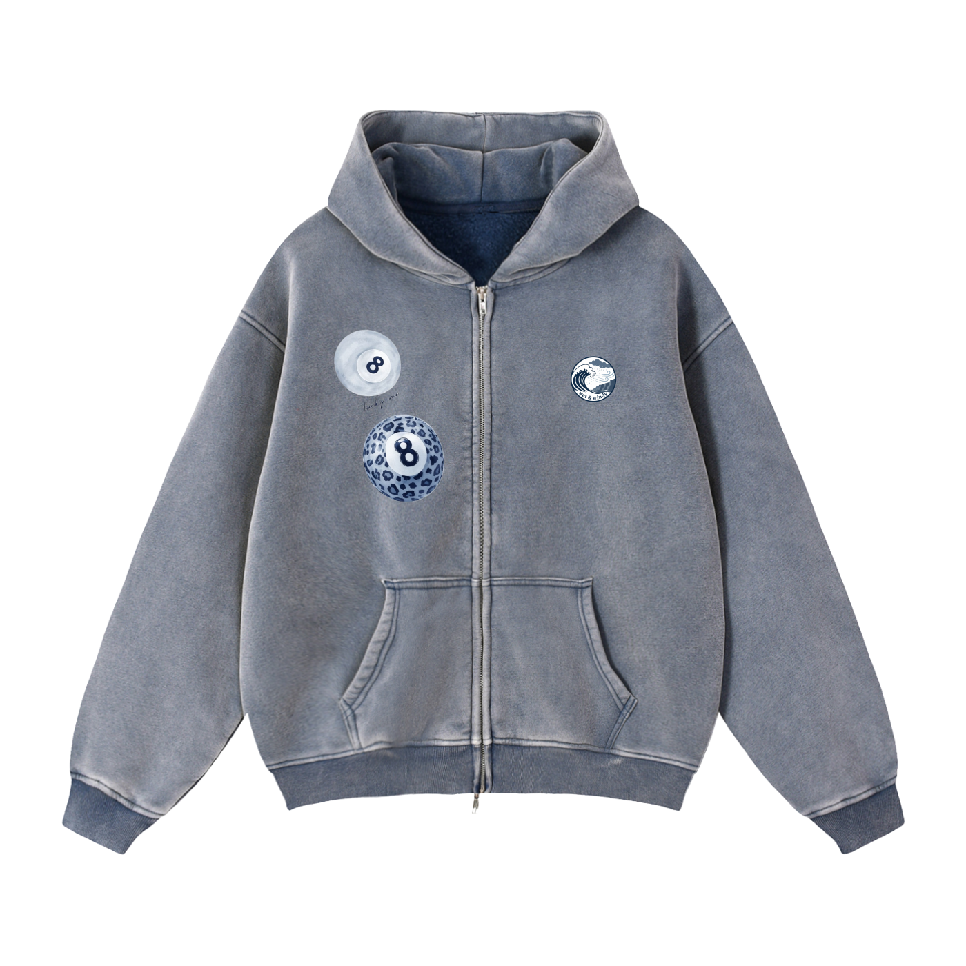 Zip-Through Boxy Fleece Hoodie