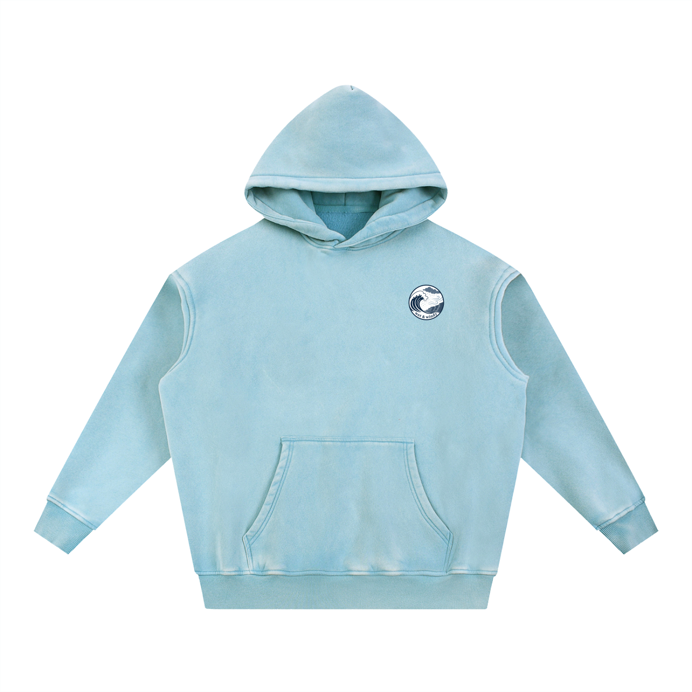 Snow Wash Fleece Oversize Hoodie