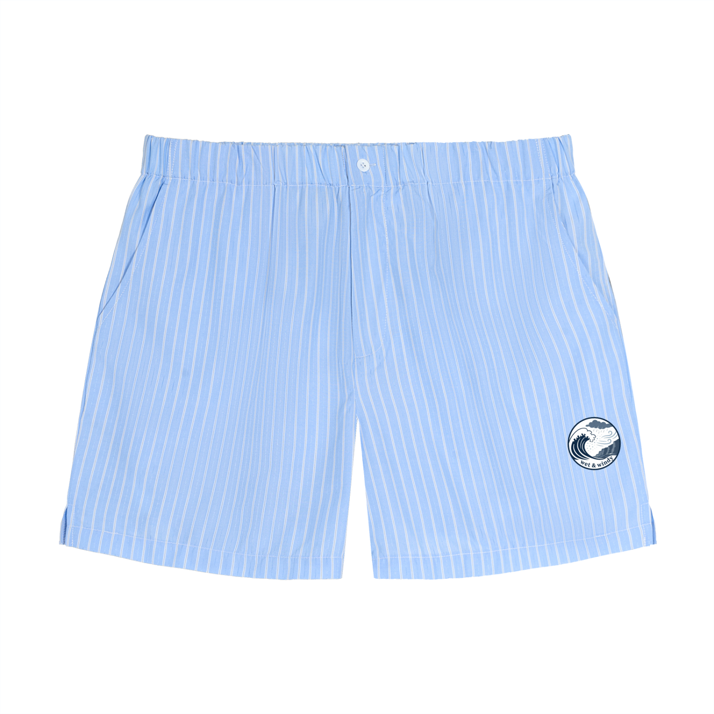 Striped Elastic Waist Shorts