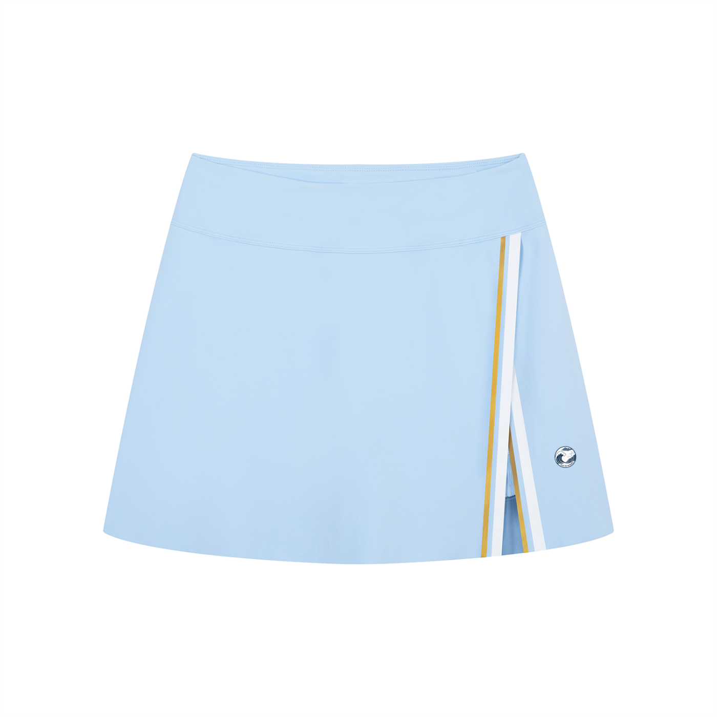 Women's A-Line Contrast Panel Slit Skirt