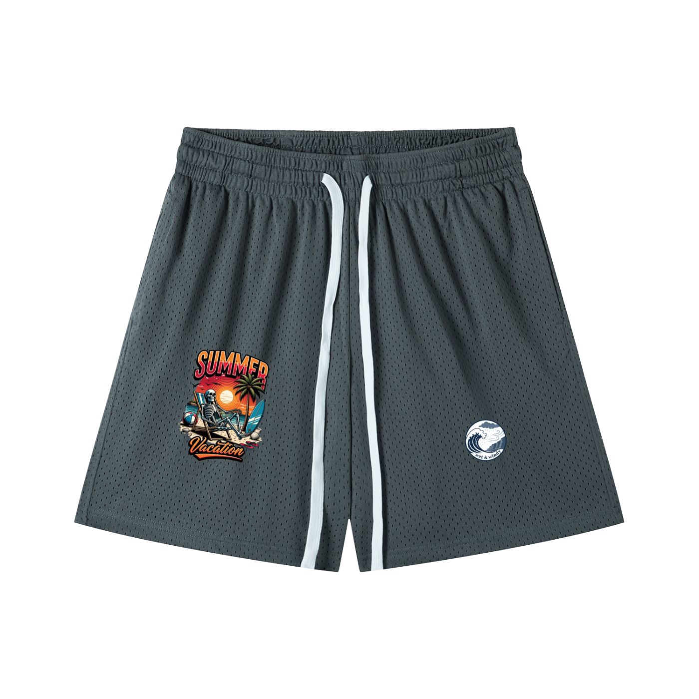 Mesh Drawstring Shorts