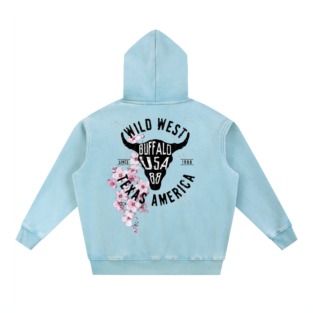 Snow Wash Fleece Oversize Hoodie