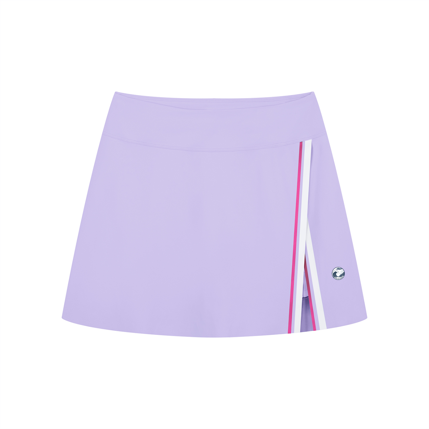 Women's A-Line Contrast Panel Slit Skirt