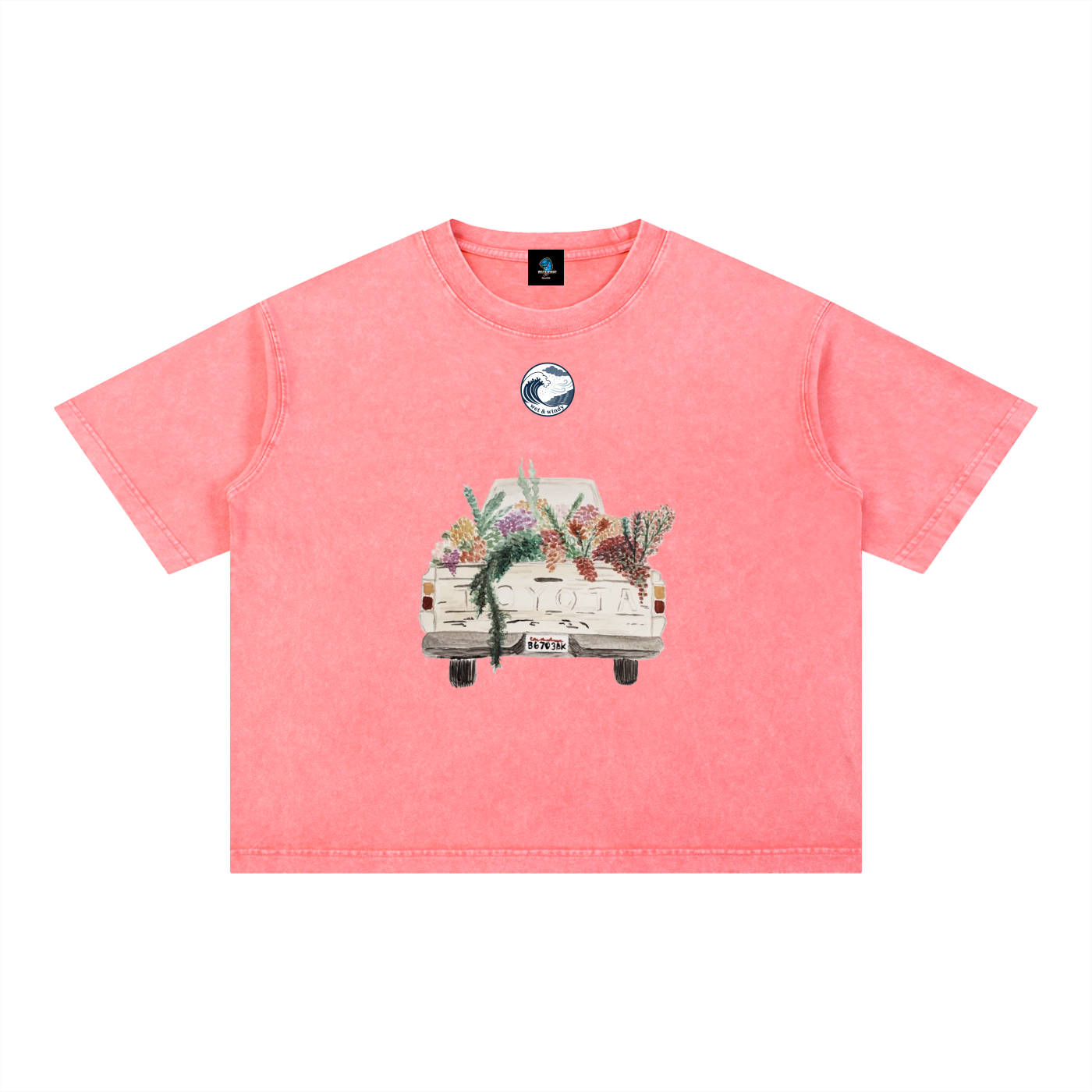Mineral Wash Boxy Cotton T-Shirt