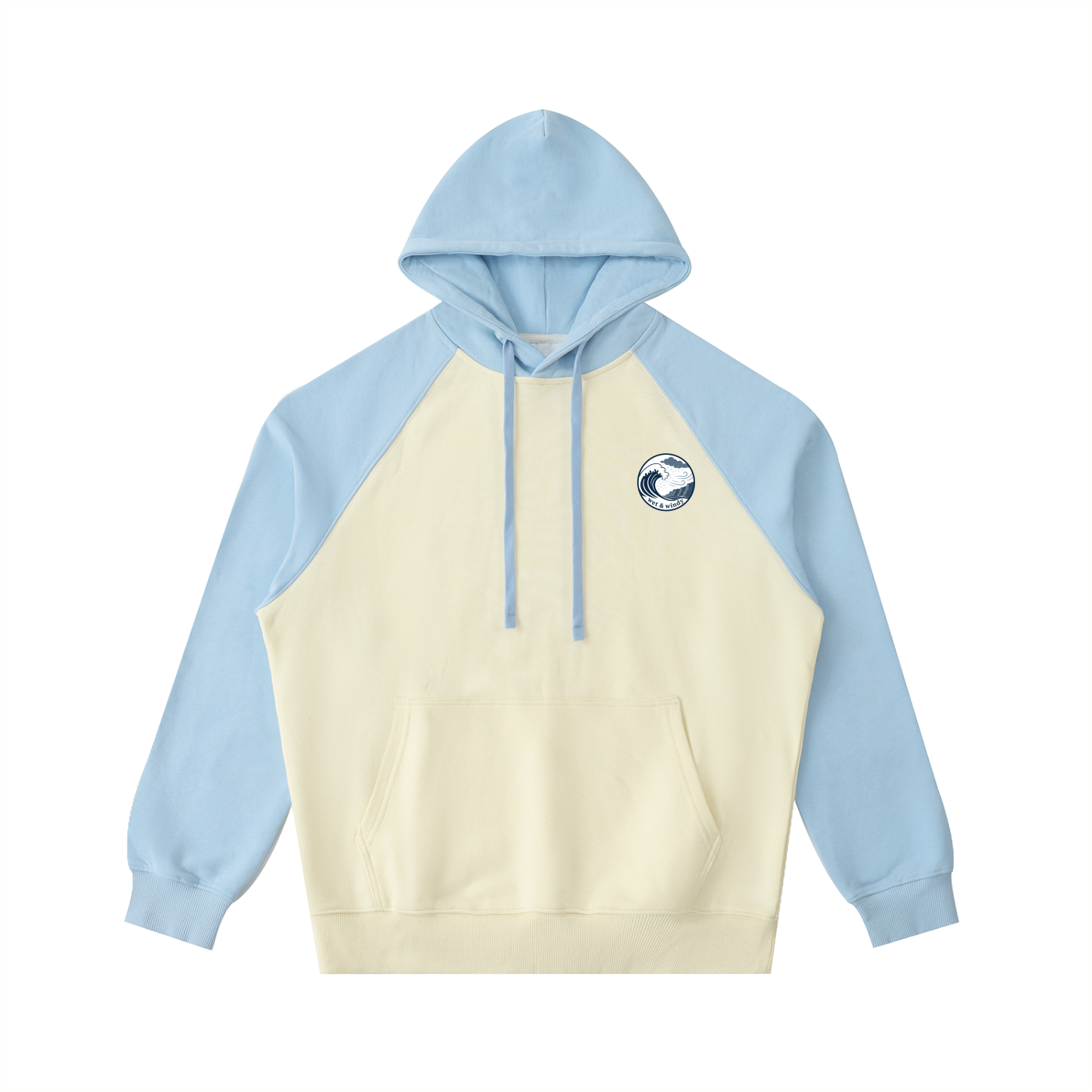 Color-Block Raglan Sleeve Hoodie