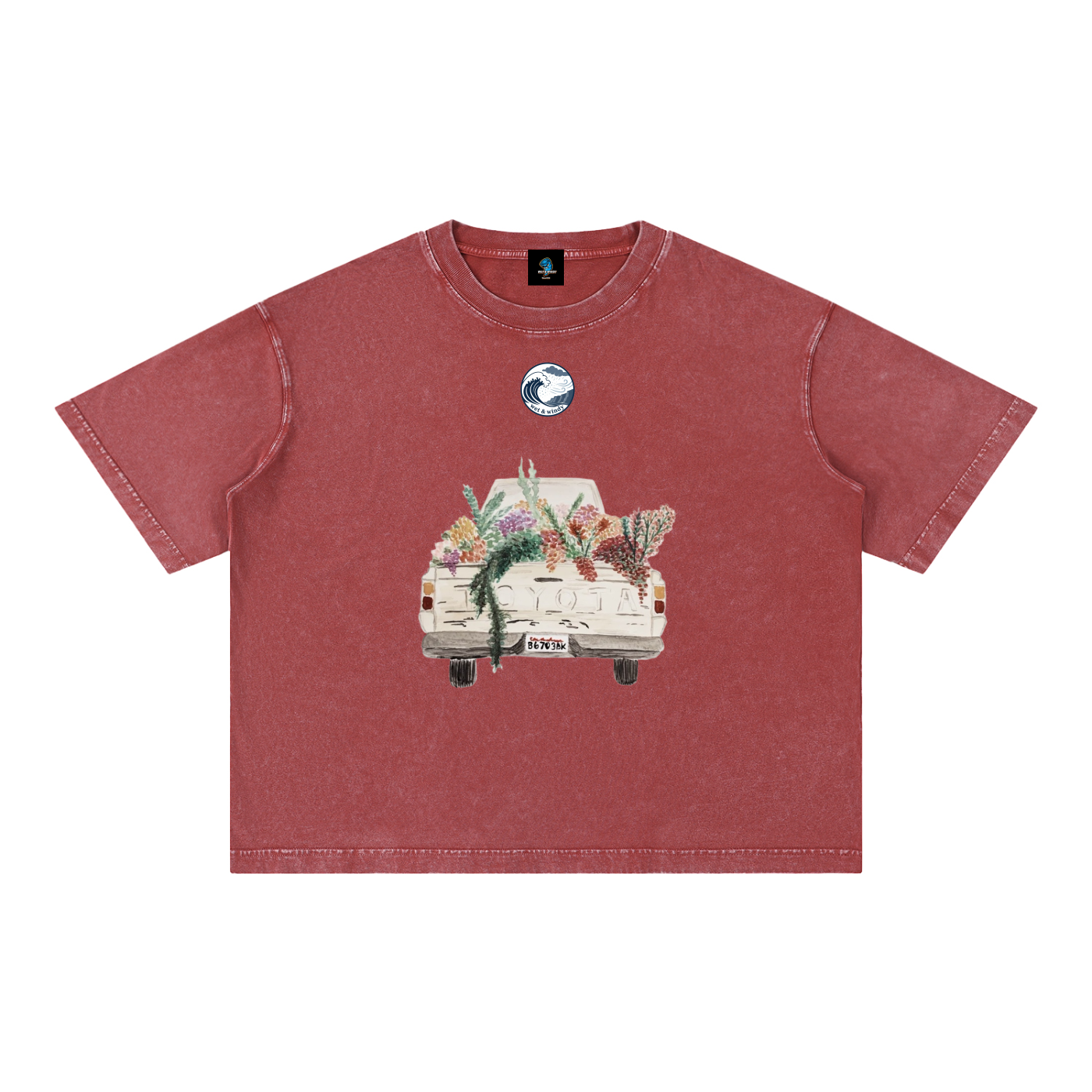 Mineral Wash Boxy Cotton T-Shirt
