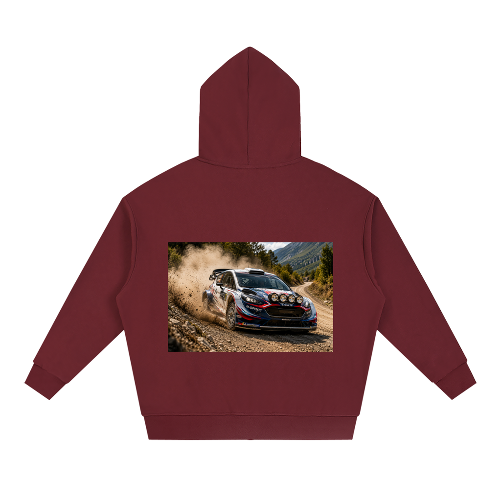 Unisex Loose Solid Full Zip Hoodie