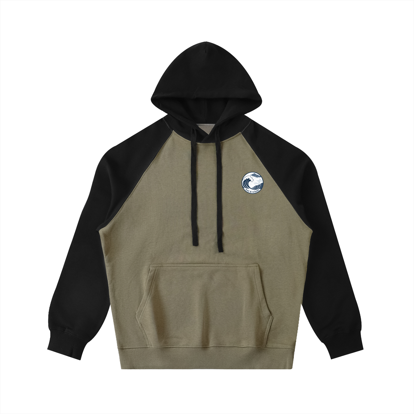 Color-Block Raglan Sleeve Hoodie