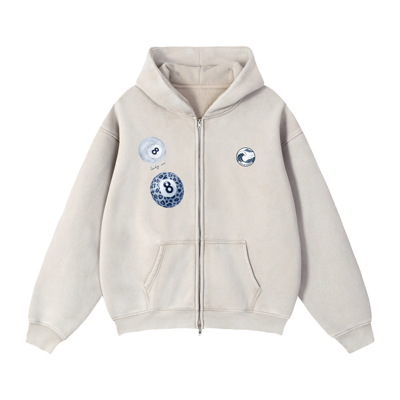 Zip-Through Boxy Fleece Hoodie