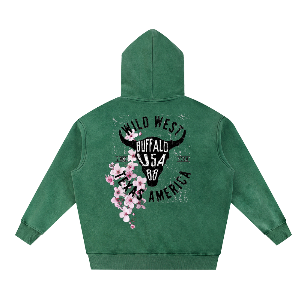 Snow Wash Fleece Oversize Hoodie