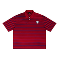 Unisex Striped Boxy Collared Polo Shirt