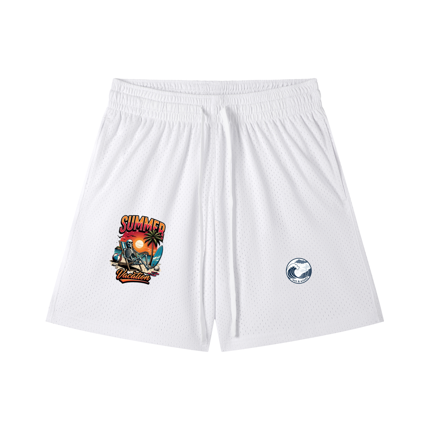 Mesh Drawstring Shorts