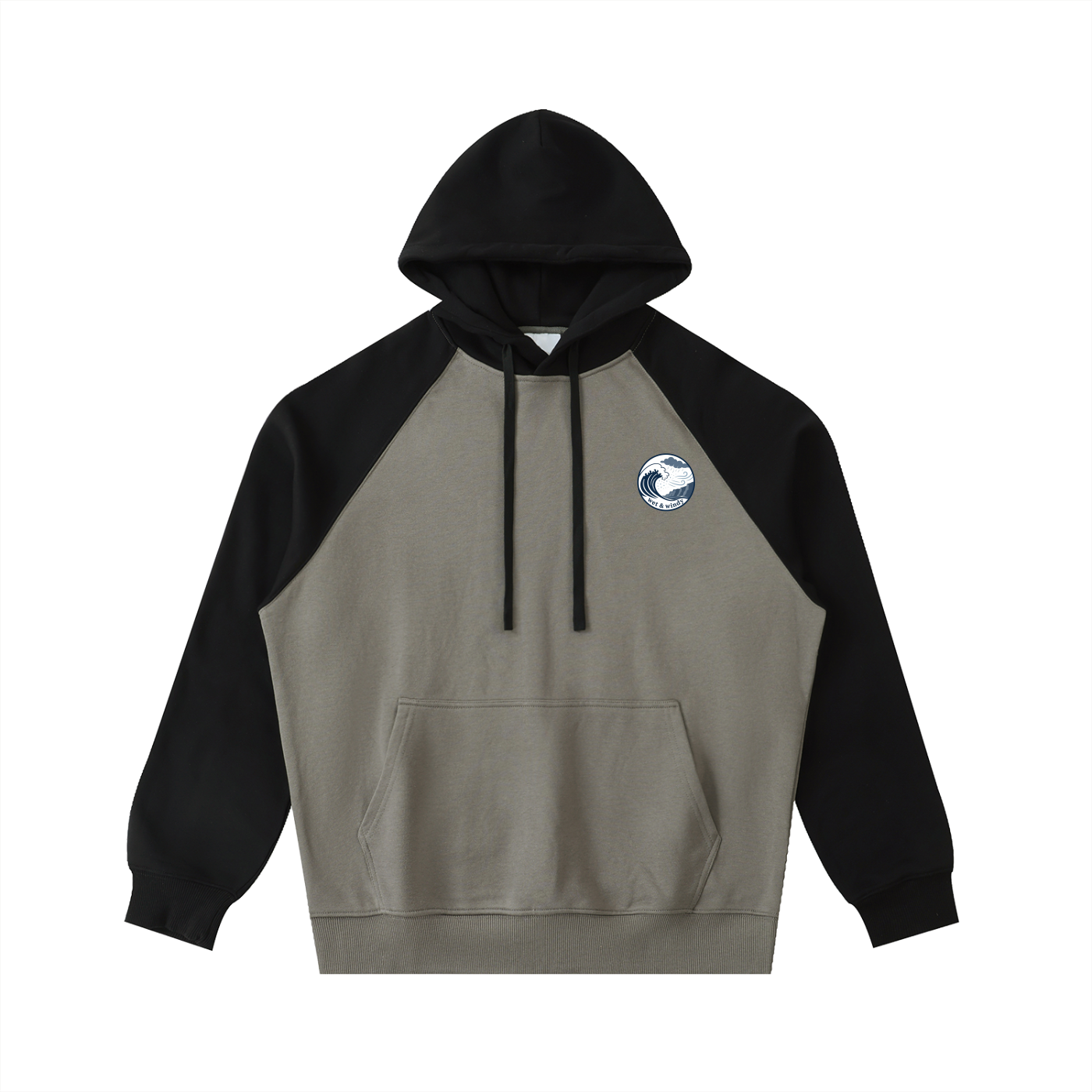 Color-Block Raglan Sleeve Hoodie