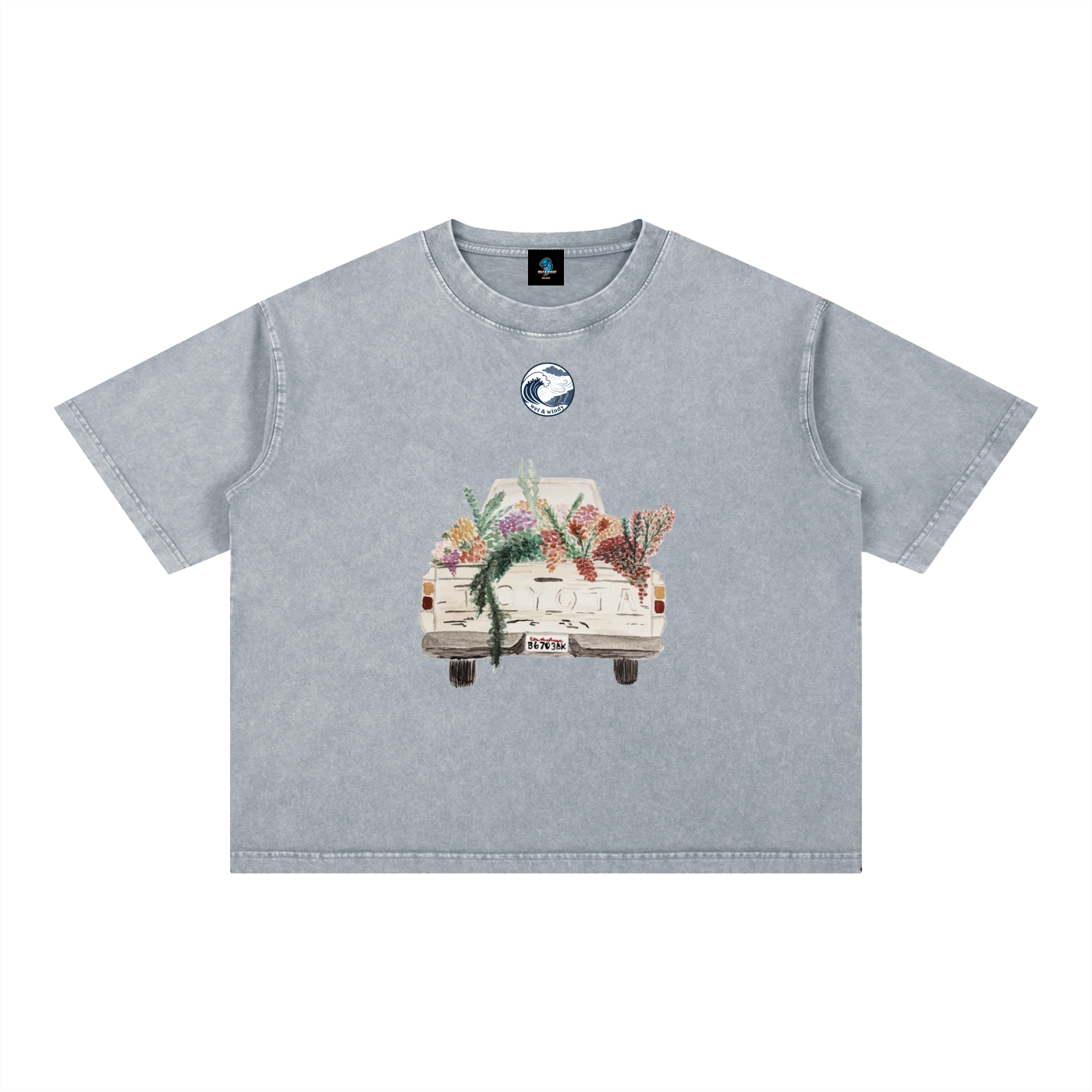 Mineral Wash Boxy Cotton T-Shirt